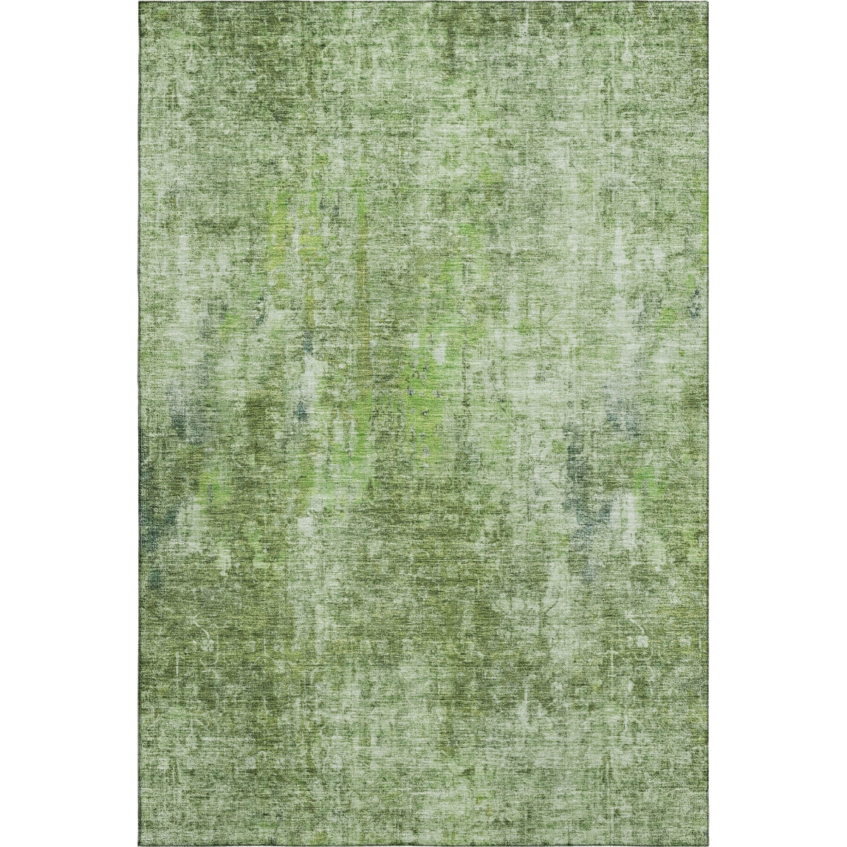 654807 9 x 12 ft. Olive Green & Ivory Abstract Transitional Washable Machine Made Rectangle Area Rug with UV Protection