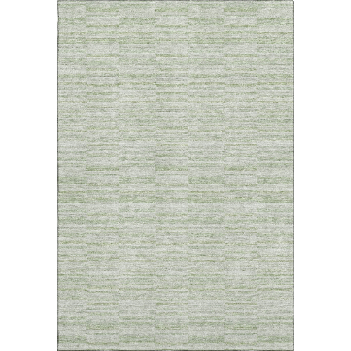 666337 9 x 12 ft. Sage & Ivory Striped Transitional Washable Machine Made Rectangle Area Rug with UV Protection