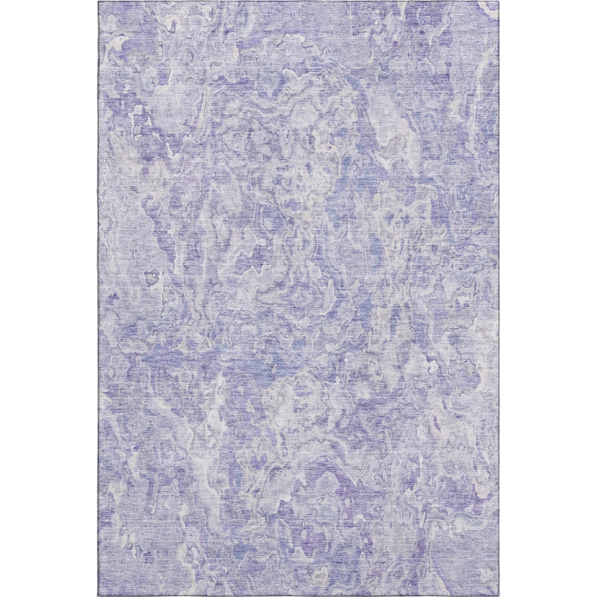 666815 5 x 8 ft. Plum & Ivory Abstract Transitional Washable Machine Made Rectangle Area Rug with UV Protection