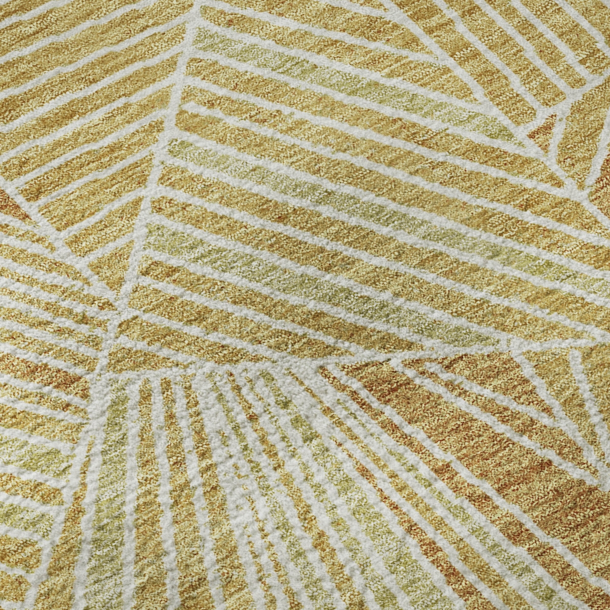 672757 5 x 8 ft. Gold & Beige Geometric Transitional Washable Machine Made Rectangle Area Rug with UV Protection
