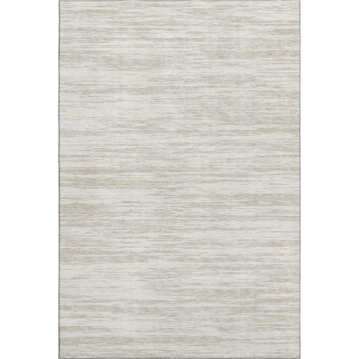 675606 10 x 14 ft. Ivory & Beige Striped Transitional Washable Machine Made Rectangle Area Rug with UV Protection