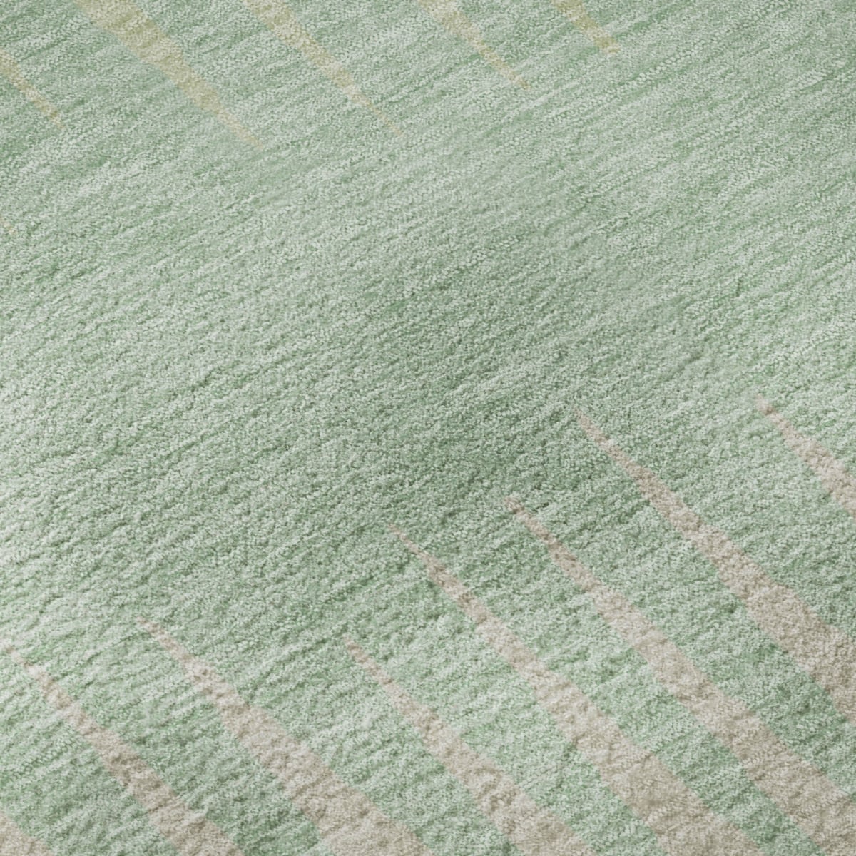 670363 10 x 14 ft. Artichoke Green Beige & Brown Striped Washable Machine Made Rectangle Area Rug with UV Protection