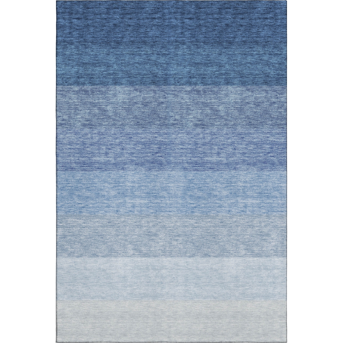 673773 5 x 8 ft. Blue & Ivory Ombre Transitional Washable Machine Made Rectangle Area Rug with UV Protection