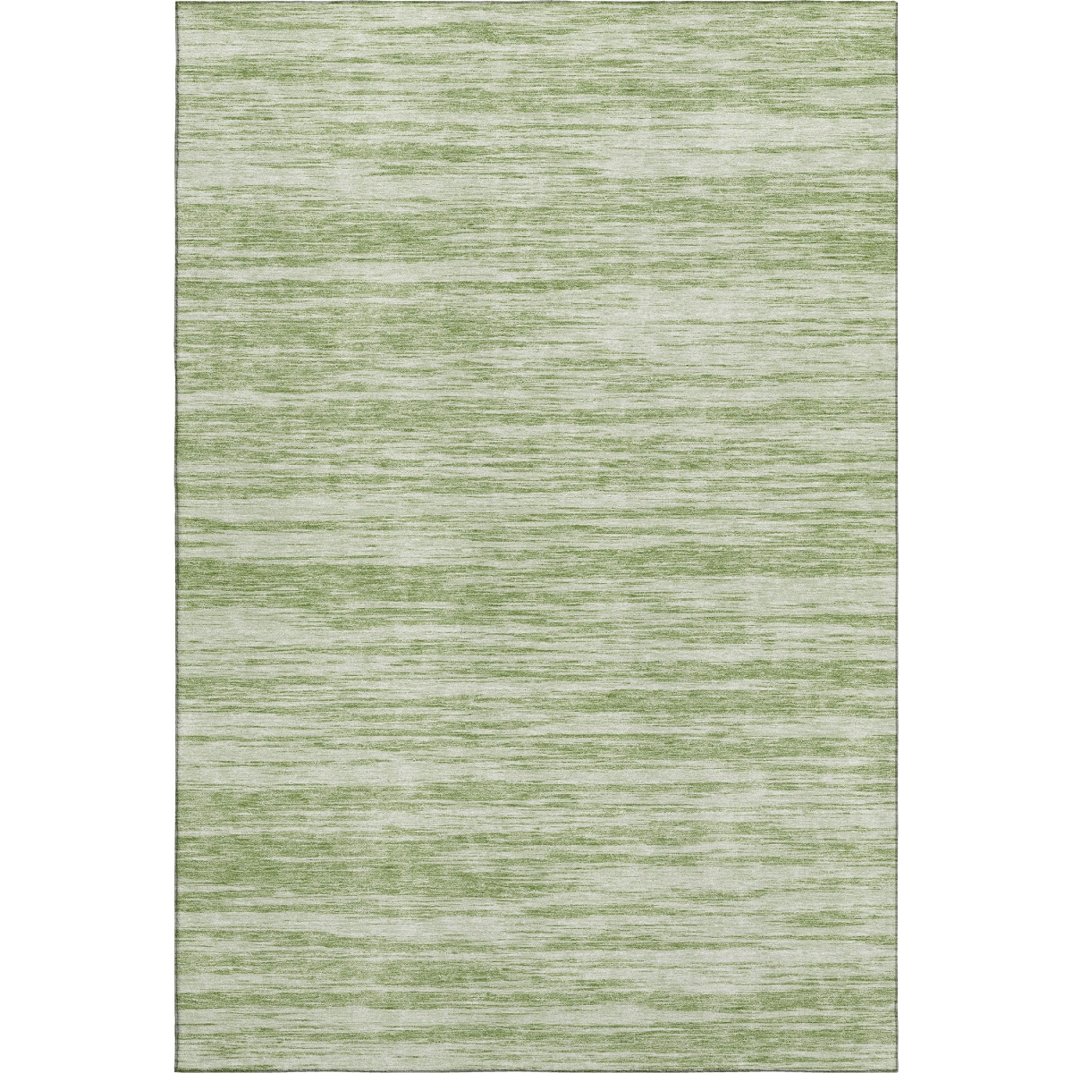 675564 10 x 14 ft. Artichoke Green & Ivory Striped Transitional Washable Machine Made Rectangle Area Rug with UV Protection