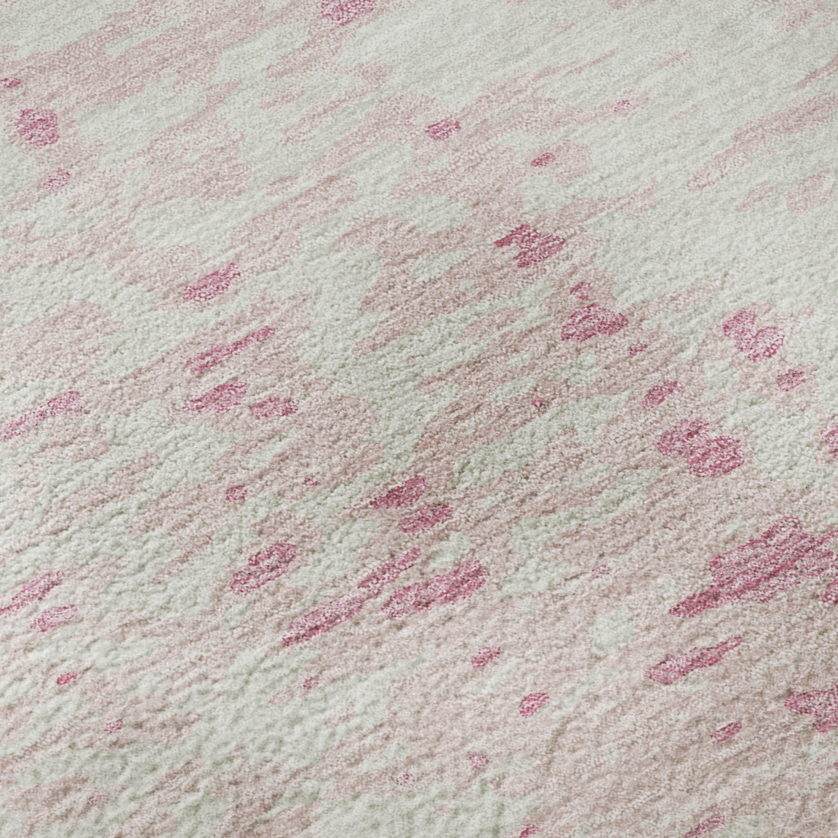 675468 10 x 14 ft. Pink & Ivory Abstract Transitional Washable Machine Made Rectangle Area Rug with UV Protection