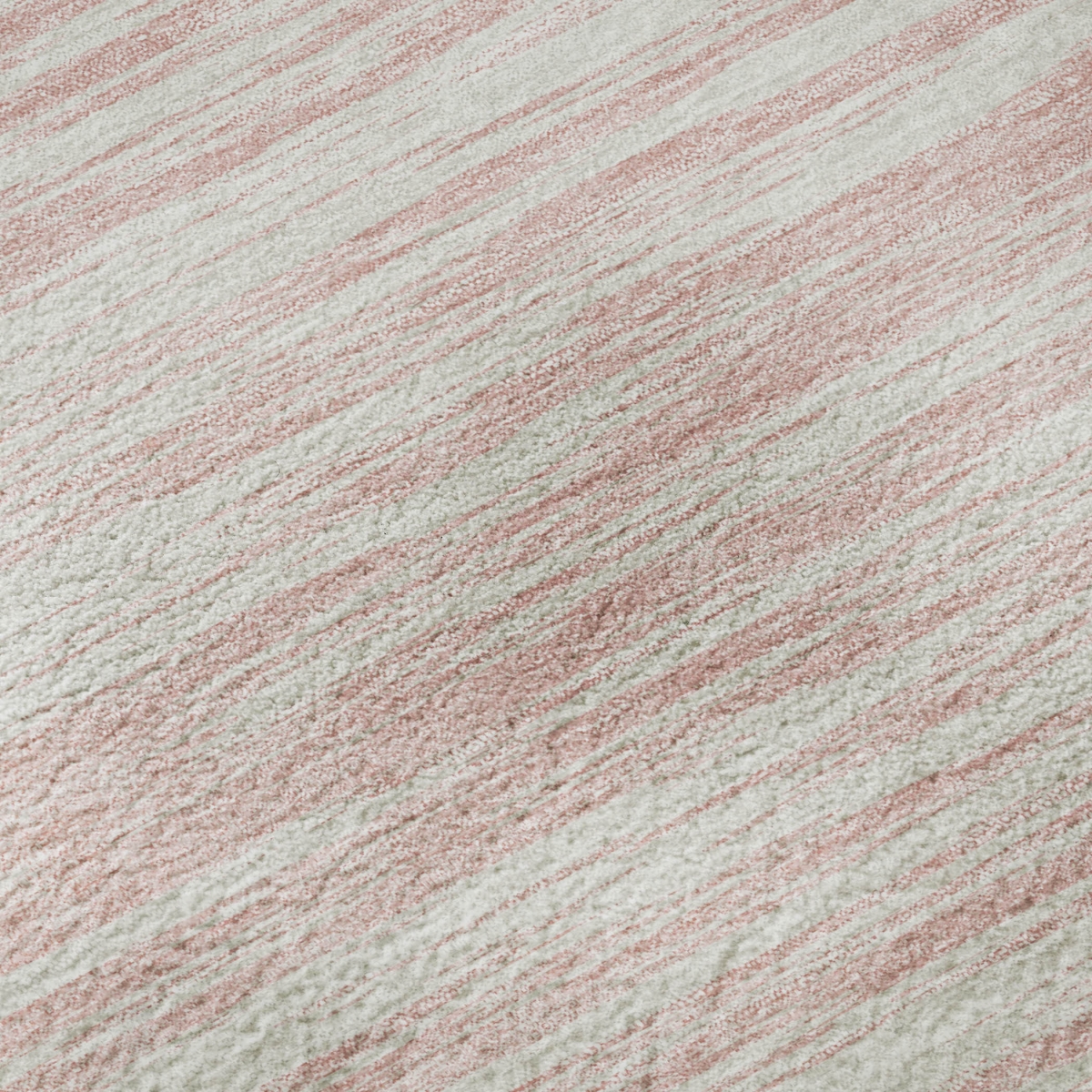 675614 5 x 8 ft. Pink & Ivory Striped Transitional Washable Machine Made Rectangle Area Rug with UV Protection