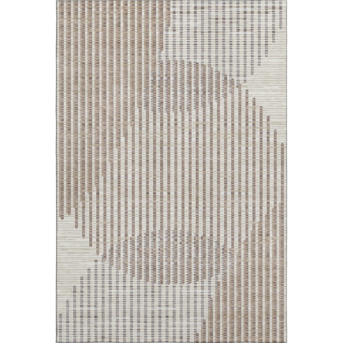 678765 9 x 12 ft. Beige & Taupe Geometric Transitional Washable Machine Made Rectangle Area Rug with UV Protection