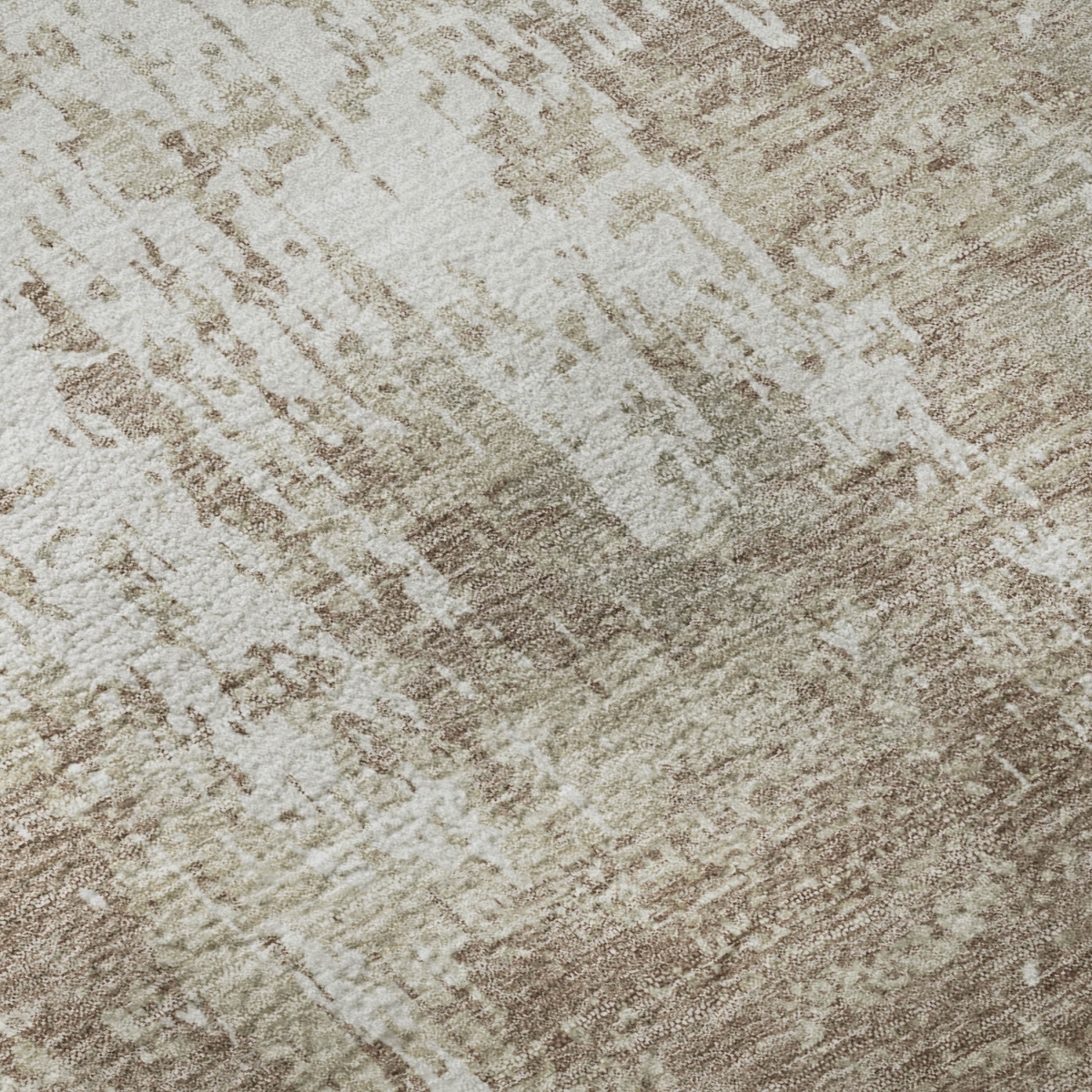 679166 8 x 10 ft. Taupe Beige & Ivory Abstract Transitional Washable Machine Made Rectangle Area Rug with UV Protection
