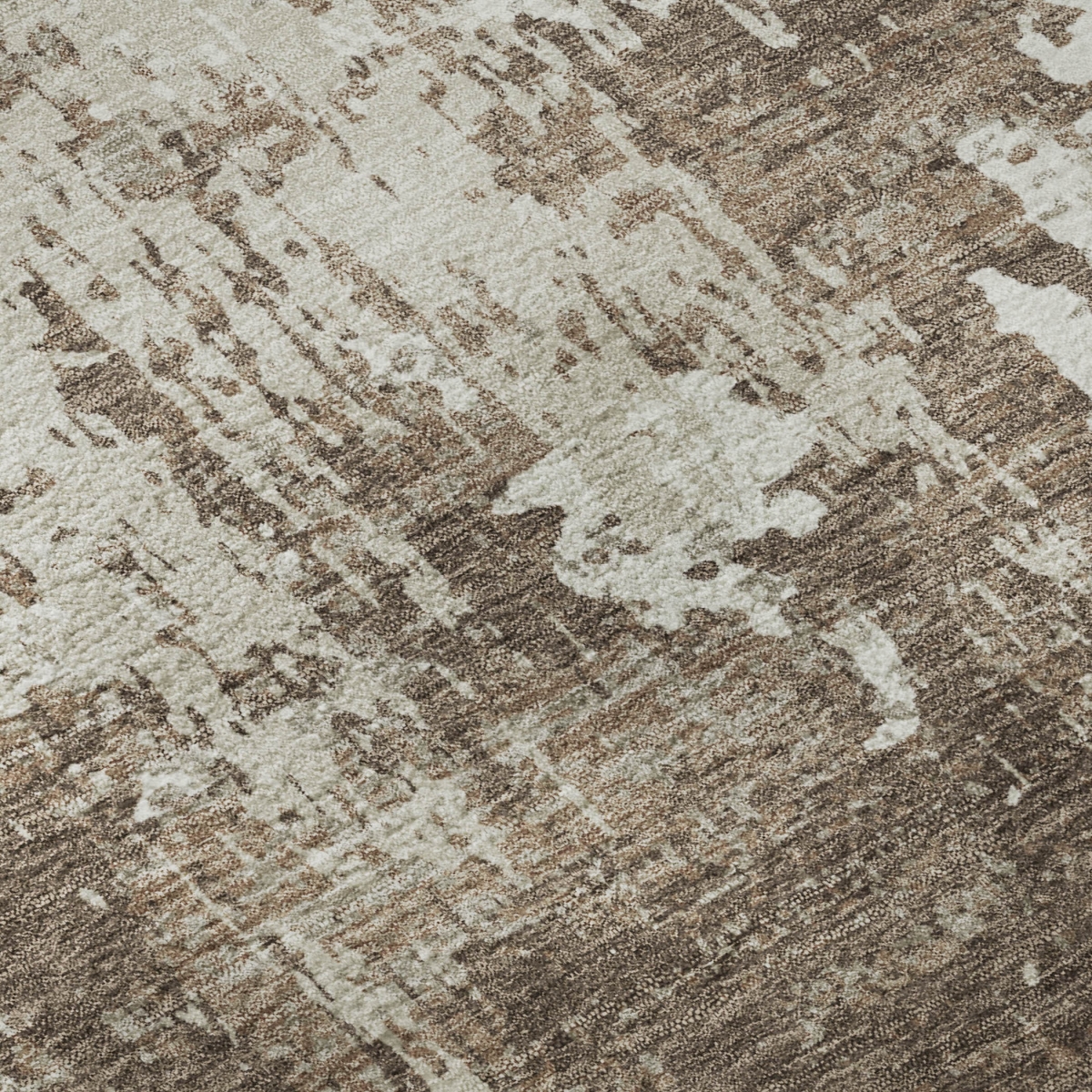 679098 5 x 8 ft. Brown & Beige Abstract Transitional Washable Machine Made Rectangle Area Rug with UV Protection