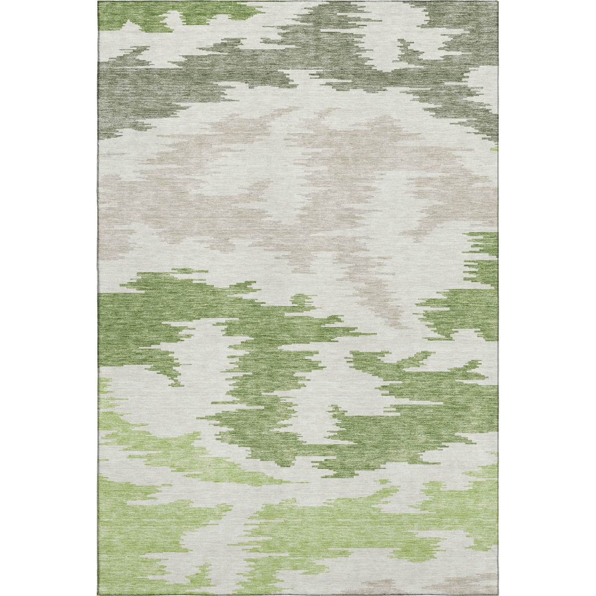 662855 10 x 14 ft. Green Taupe & Beige Abstract Washable Machine Made Rectangle Area Rug with UV Protection