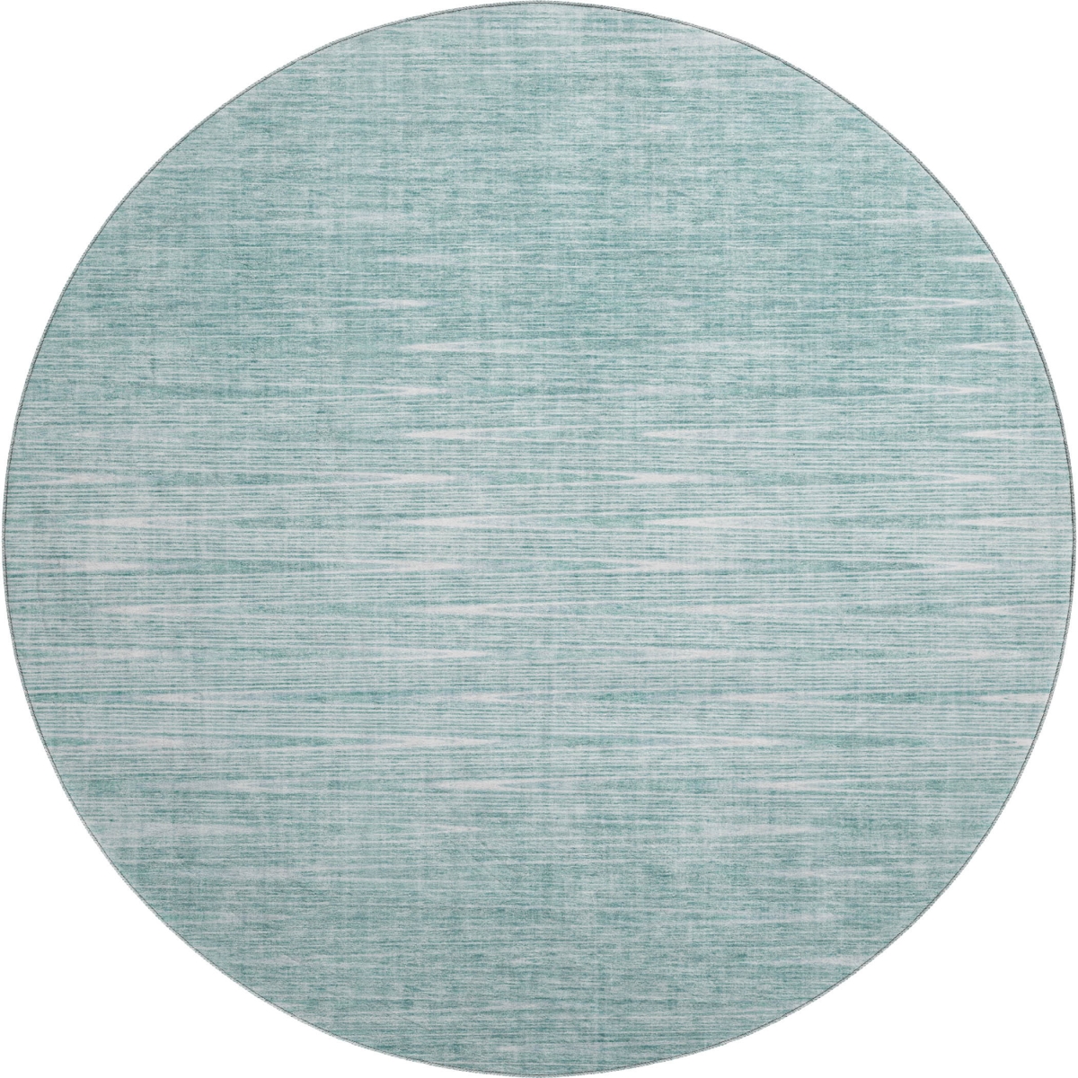 665750 8 ft. Aqua & Teal Abstract Transitional Washable Round Area Rug with UV Protection