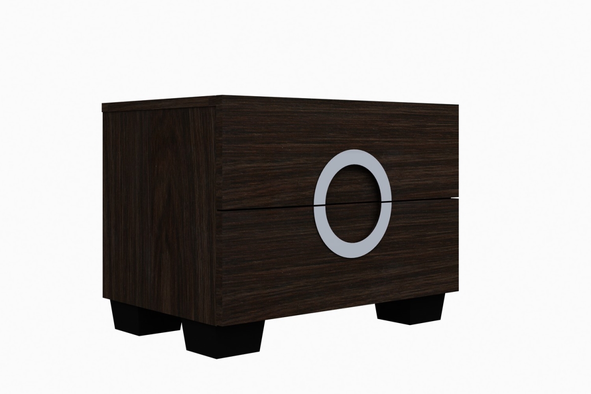 Refined High Gloss Nightstand, Wenge - 18 in.