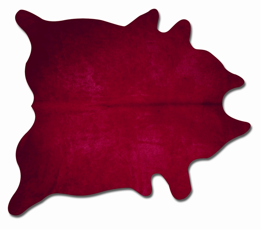 Geneva Cowhide Rug, Burgundy - 6 x 7 ft.