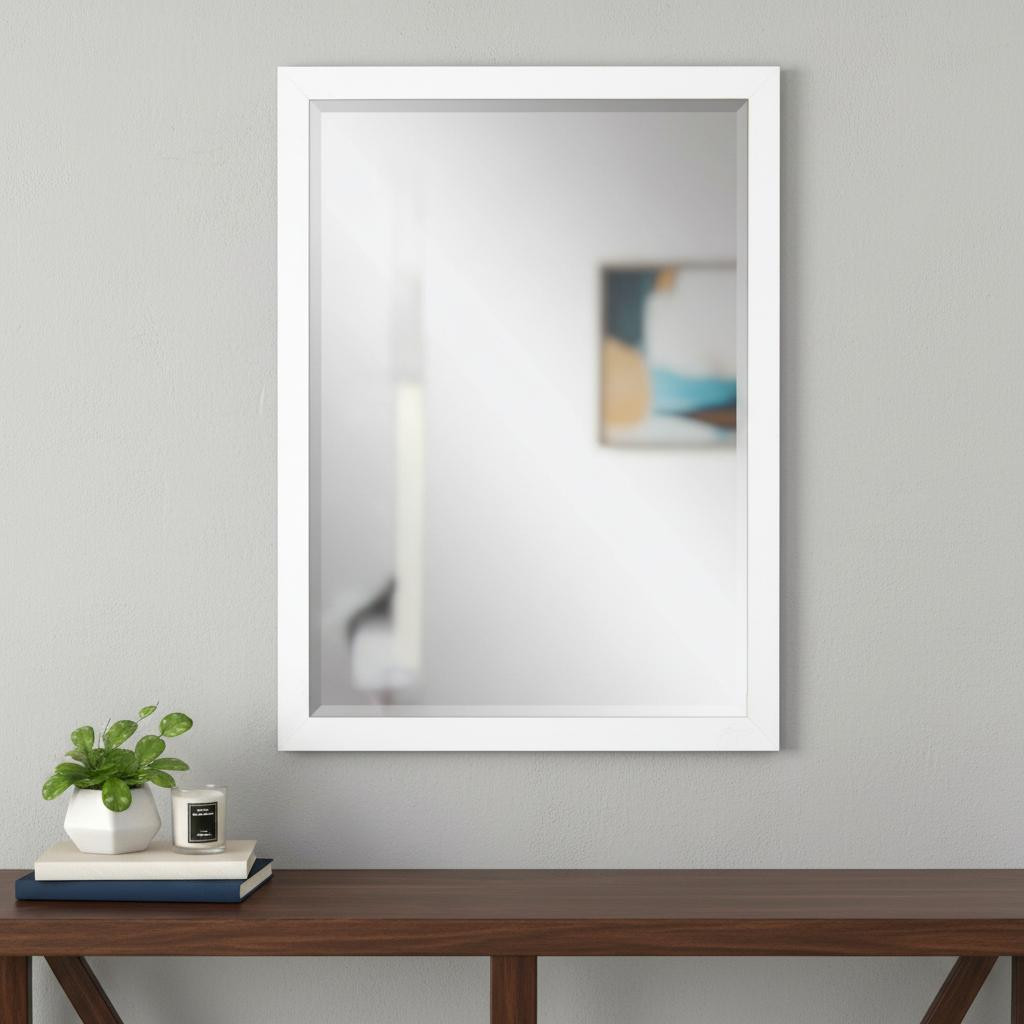 632859 39 in. White Accent Mirror