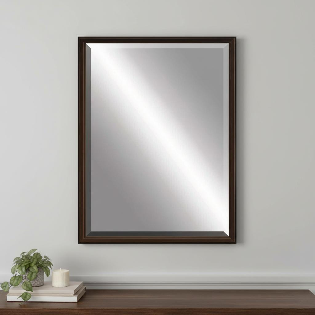 632760 43 in. Bronze Wood Accent Mirror