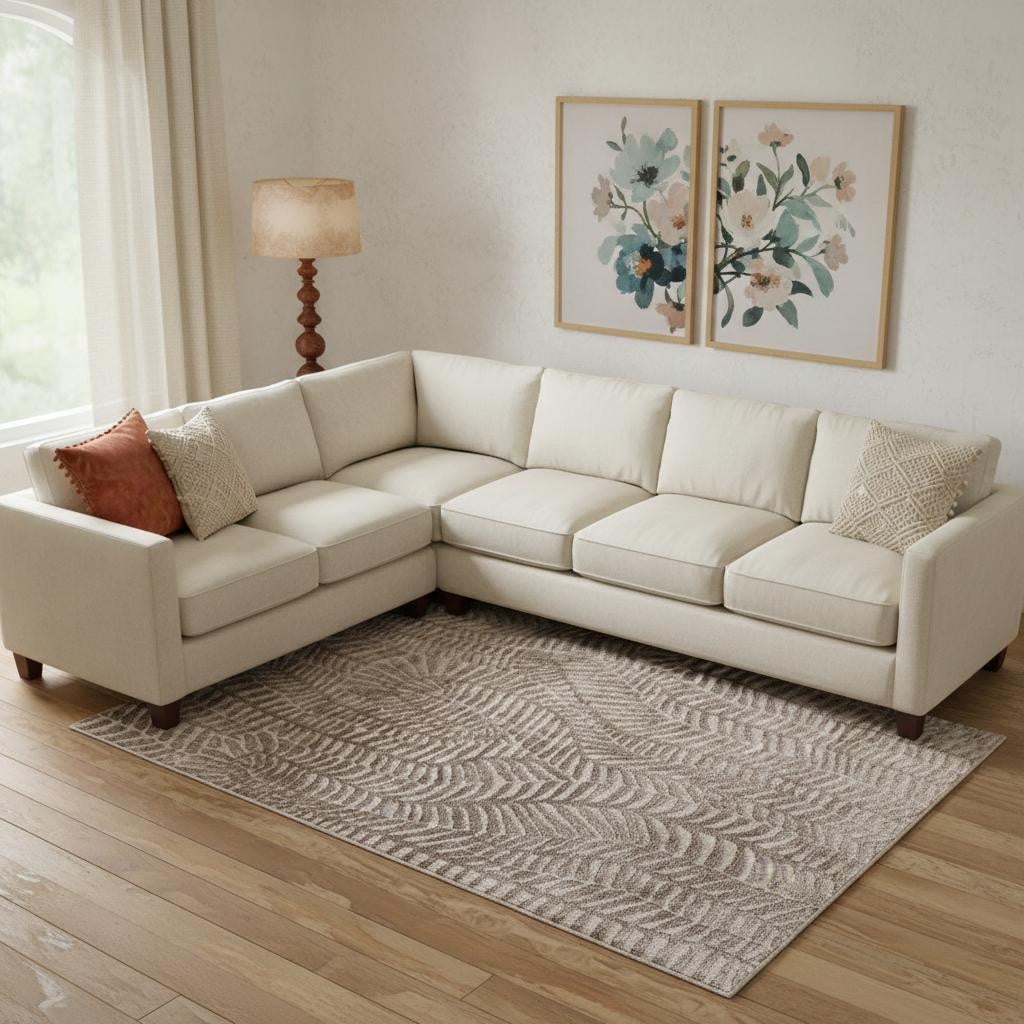 722082 8 x 10 ft. Taupe & Tan Animal Print Rectangle Area Rug