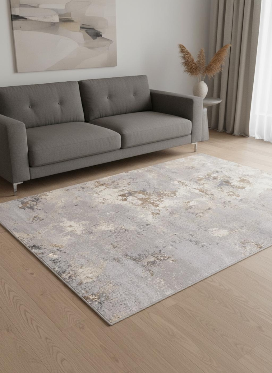660050 5 x 8 ft. Taupe Brown & Gray Abstract Rectangle Area Rug
