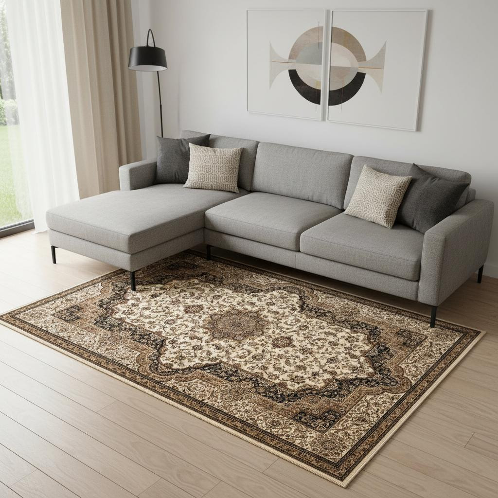 581789 10 x 13 ft. Black Abstract Rectangle Area Rug