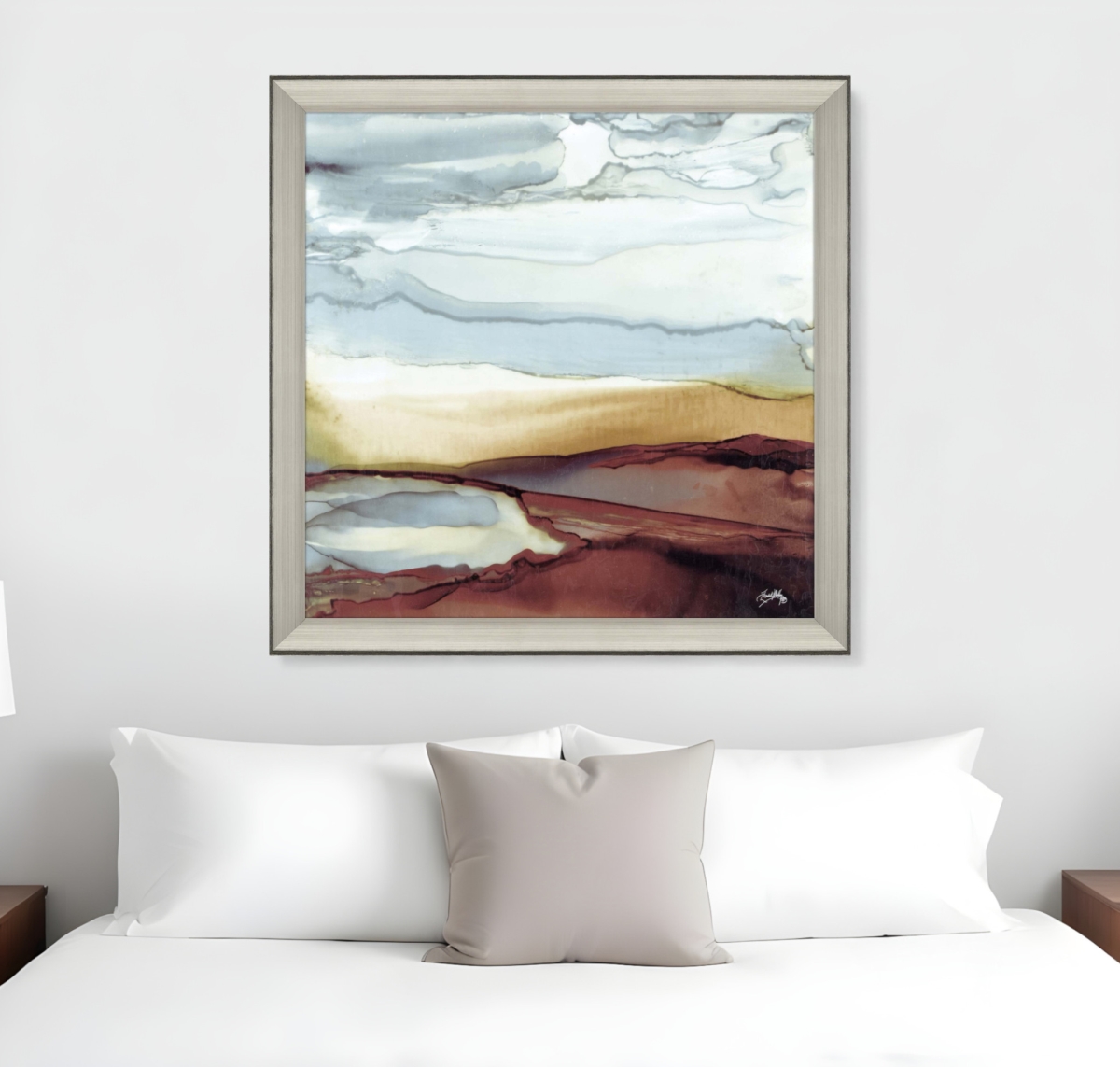 526393   Sky Square Silver Framed Print Wall Art