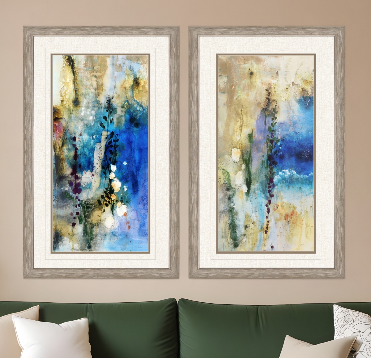 526103 Immerge Silver Framed Print Wall Art, Set of 2