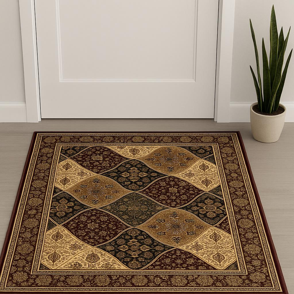 635283 2 x 4 ft. Red & Black Moroccan Rectangle Area Rug
