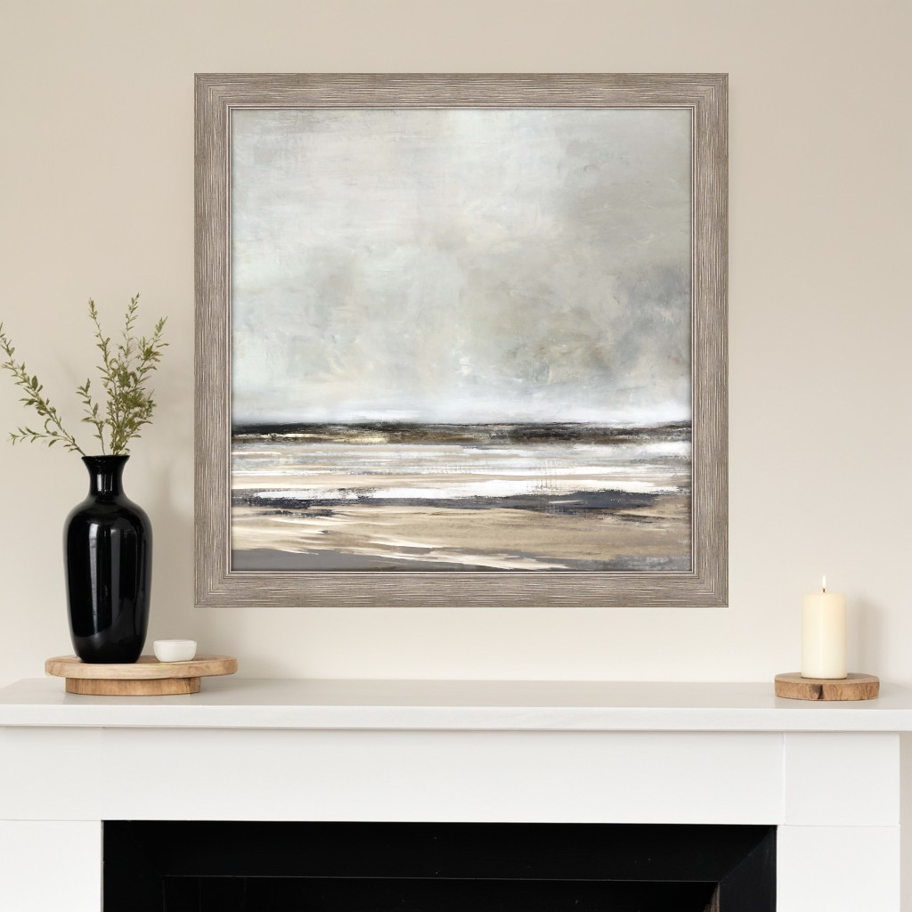 416757 Tywyn Views Silver Framed Print Wall Art