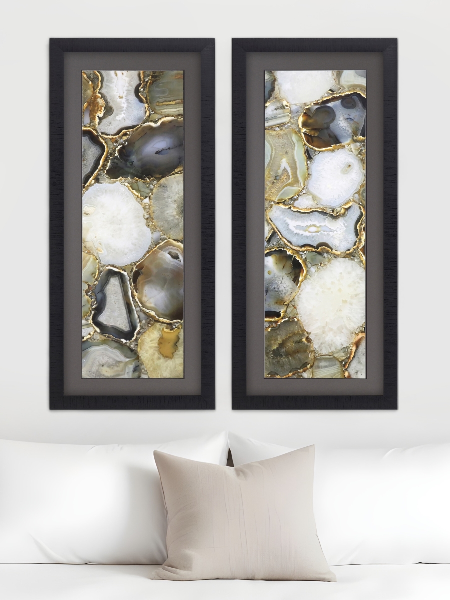 526032 Agate Black Framed Print Wall Art, Set of 2