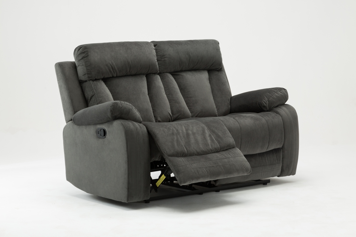 Modern Fabric Loveseat, Grey - 40 in.