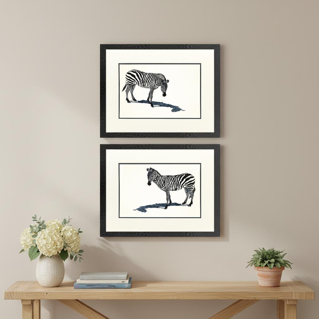 653074 Stand By Me Black Framed Wall Art, Set of 2
