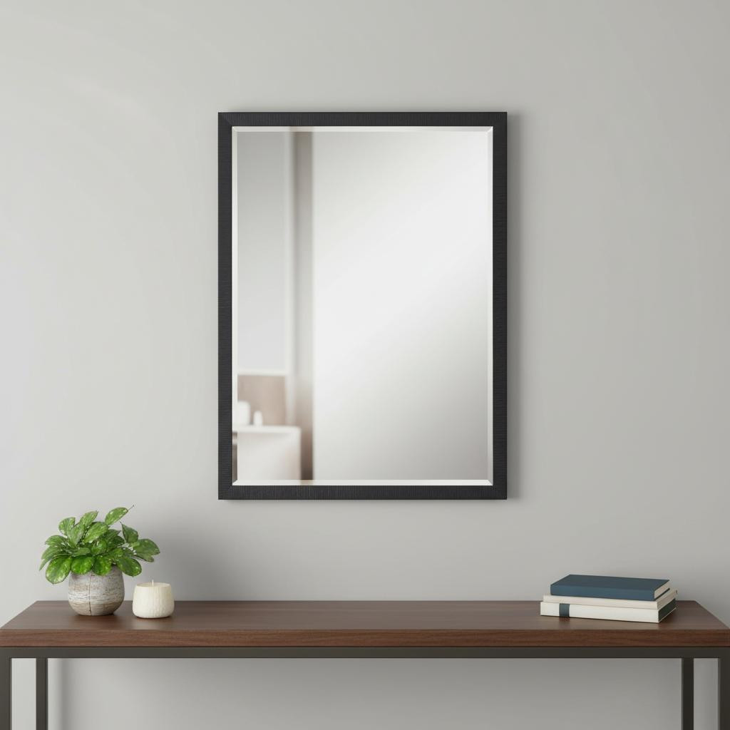 632810 39 in. Black Framed Accent Mirror