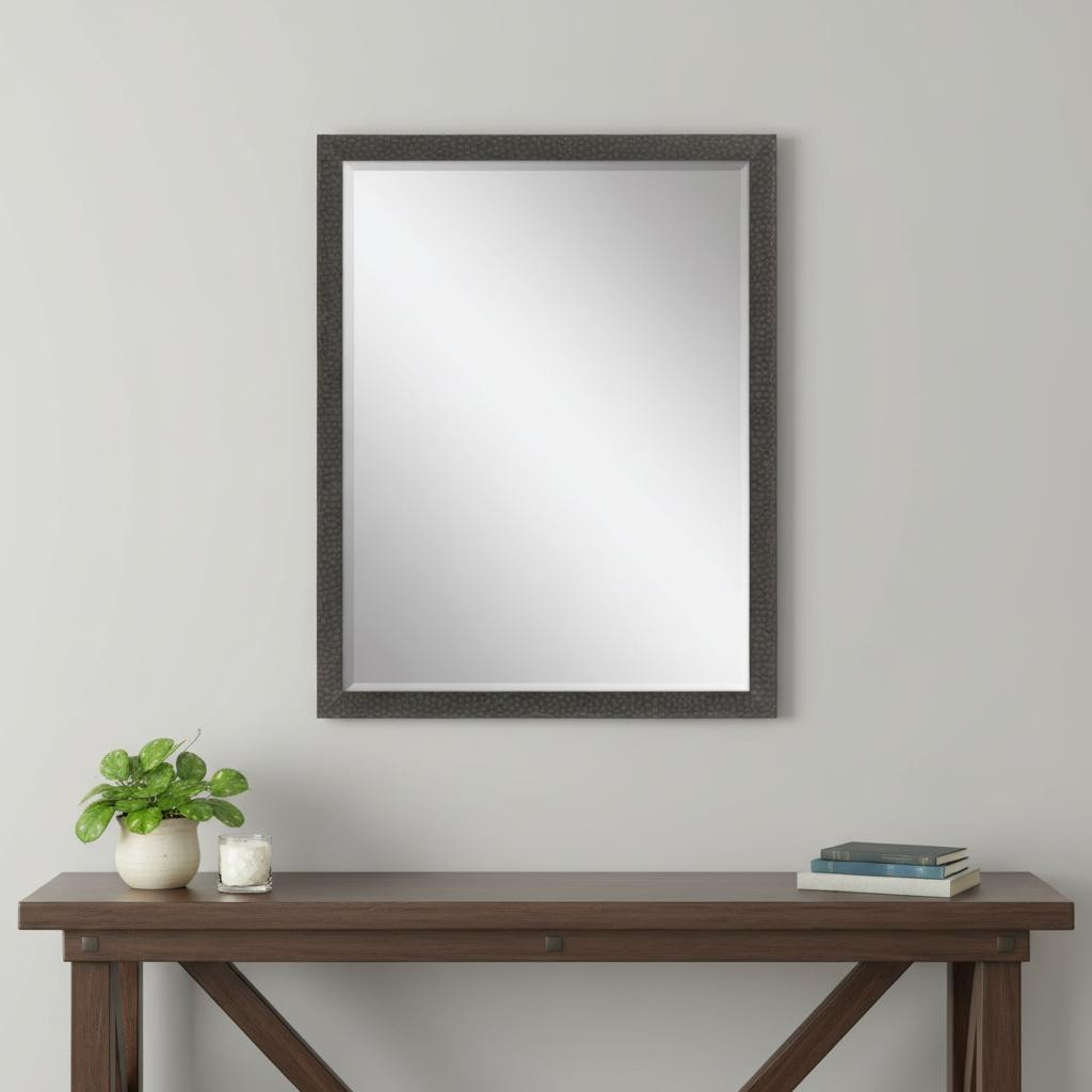 632830 51 in. Dark Brown Solid Wood Framed Accent Mirror