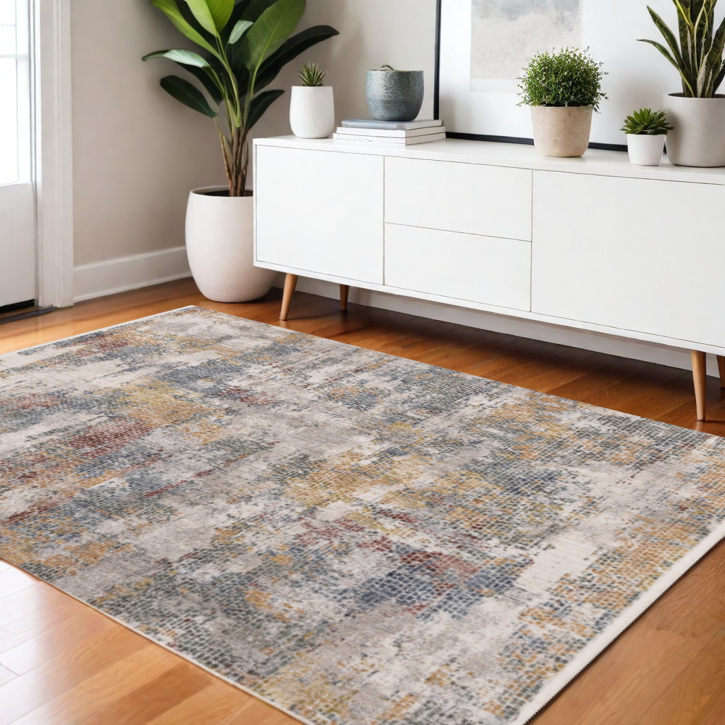 660209 4 x 6 ft. Cream & Brown Striped Rectangle Area Rug