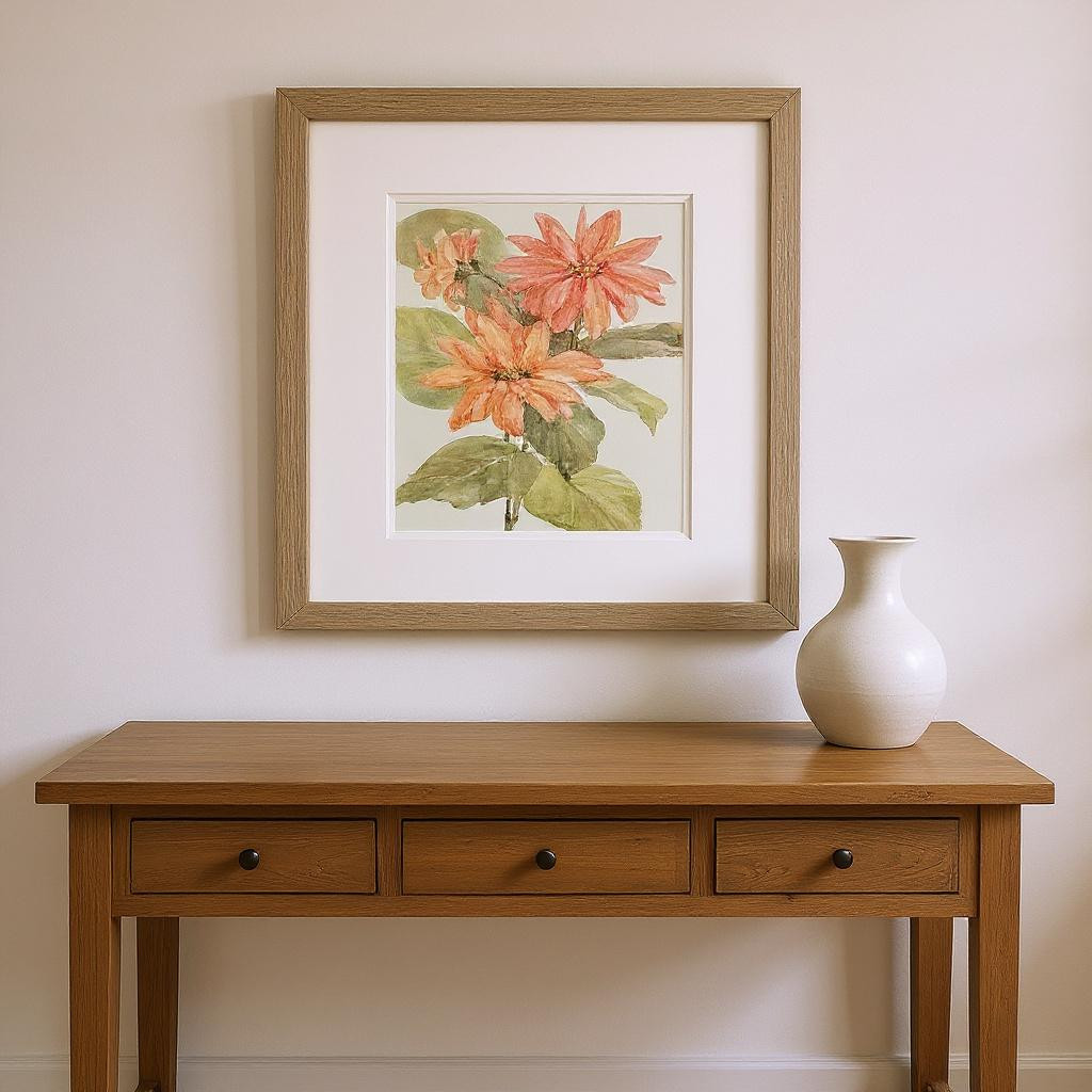 649318 Just Peachy Brown Framed Wall Art, Set of 2