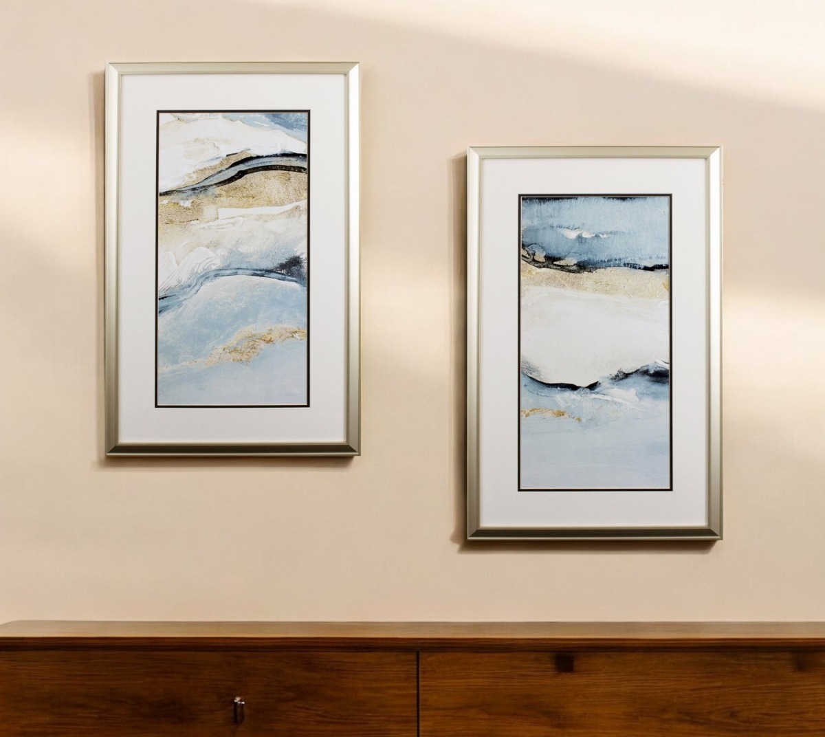 401481 Sandy Beach Abstract Wall Art, Set of 2