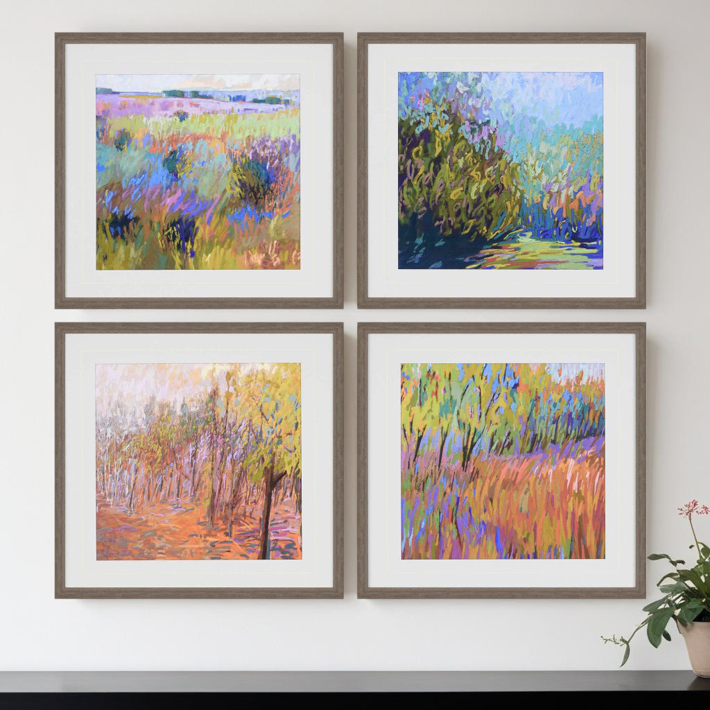 525139 Beyond Brown Framed Print Wall Art, Set of 4