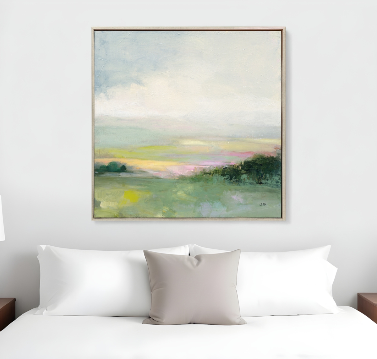 525943 Glowing Valley White Floater Frame Print Wall Art