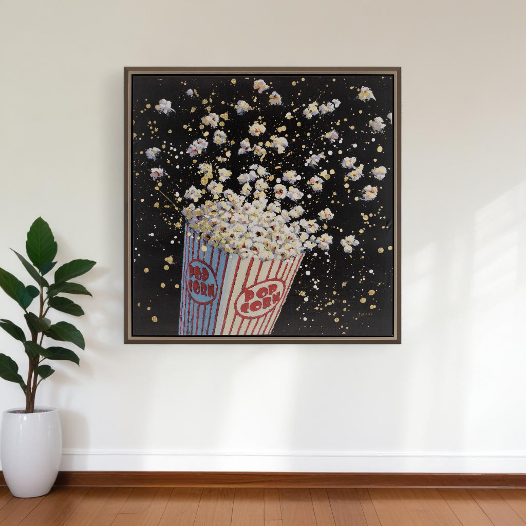 525052 Cinema Pop Silver Floater Frame Print Wall Art