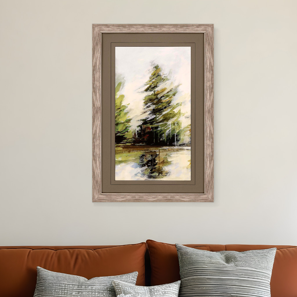 525306 Evergreen Silver Framed Print Wall Art