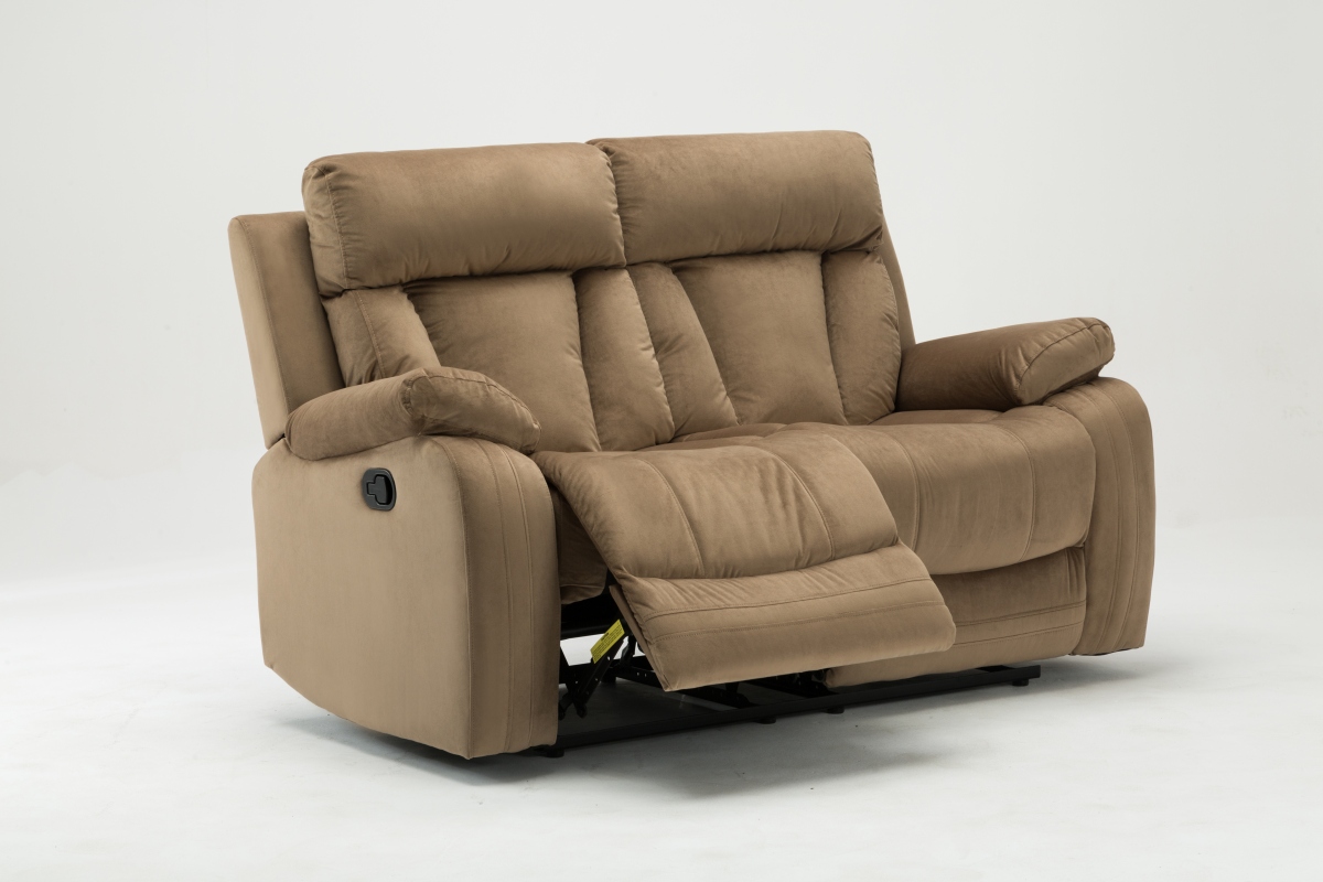 Modern Fabric Loveseat, Beige - 40 in.