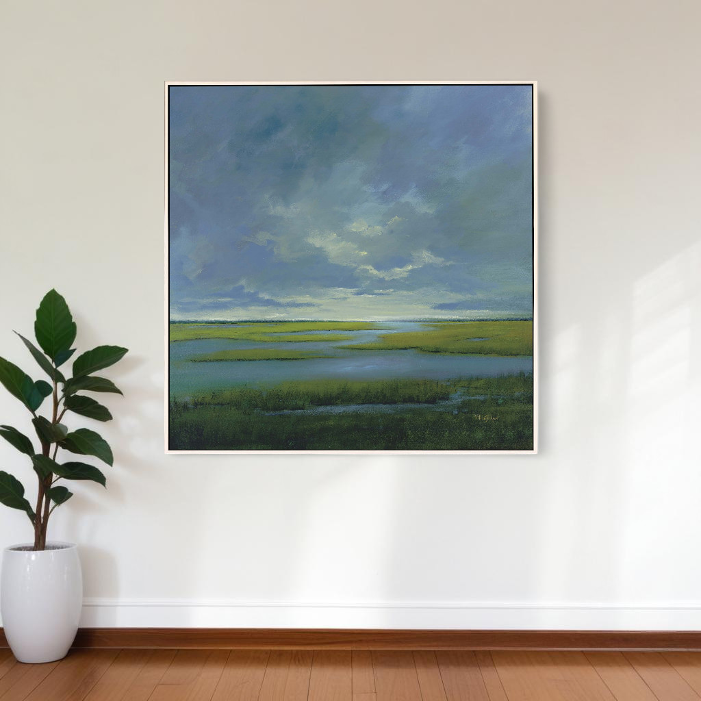 416441 Amazing Grace Canvas White Framed Print Wall Art
