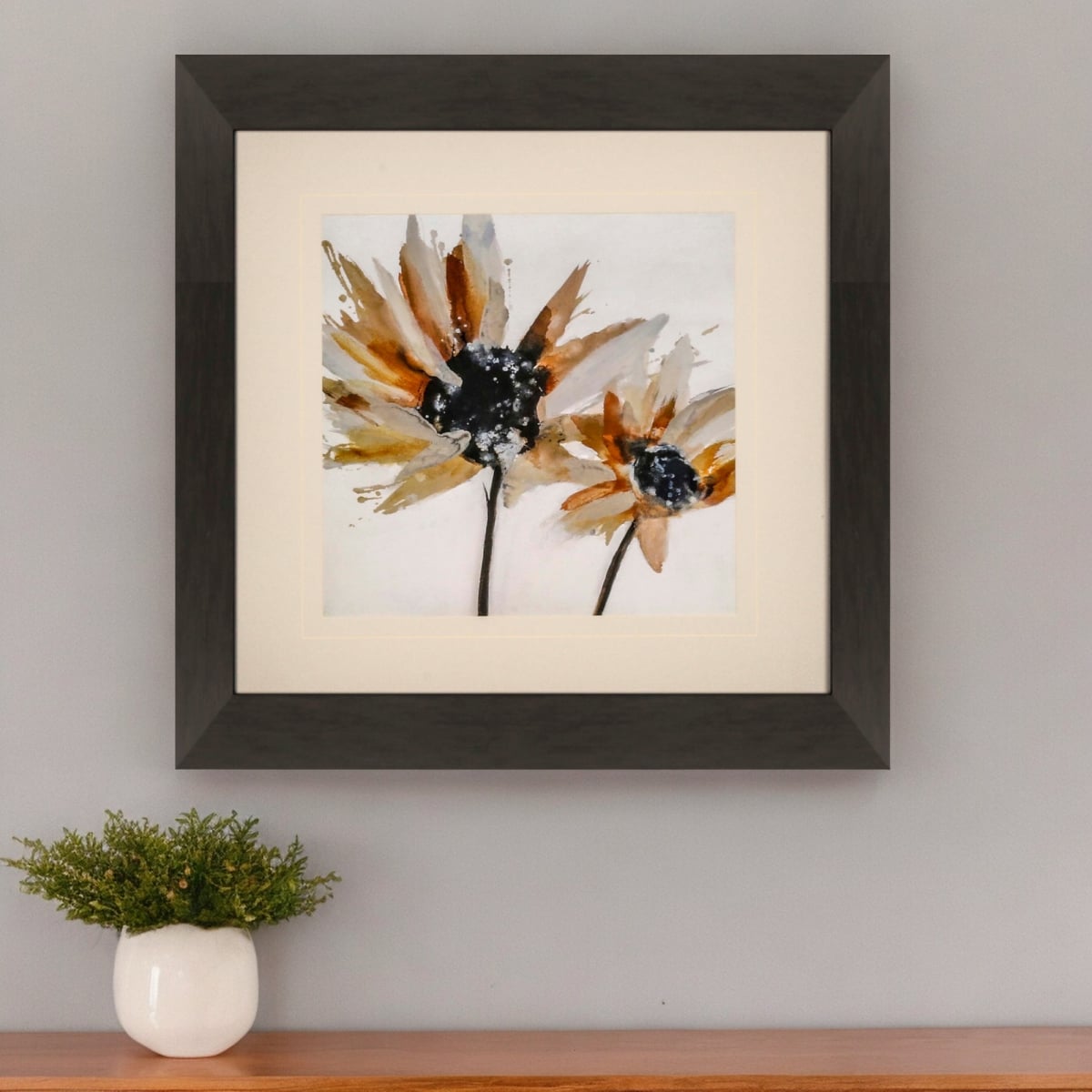525165 Sepia Bloom I Brown Framed Print Wall Art