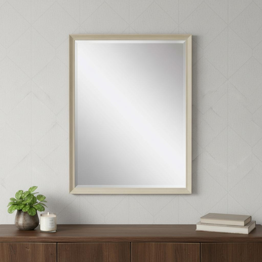 632757 51 in. Silver Wood Accent Mirror