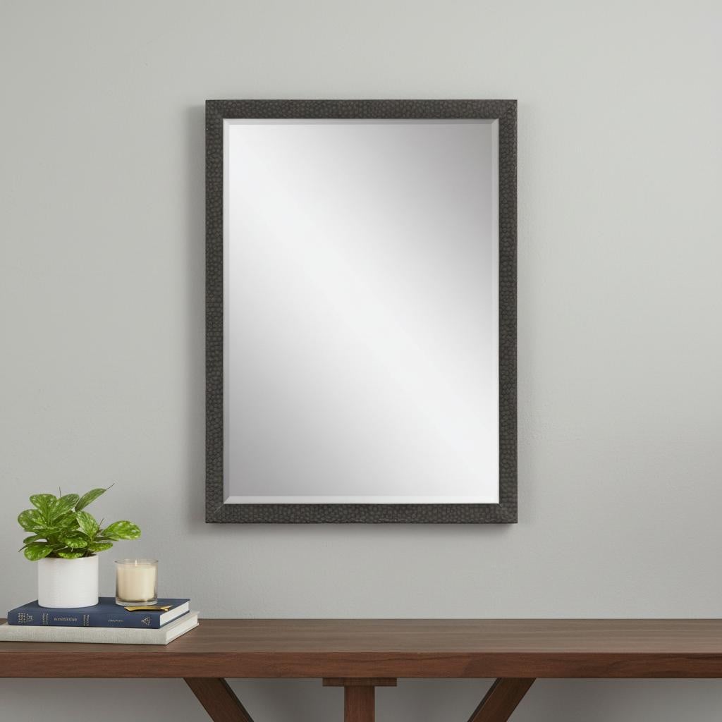 632828 39 in. Dark Brown Solid Wood Framed Accent Mirror