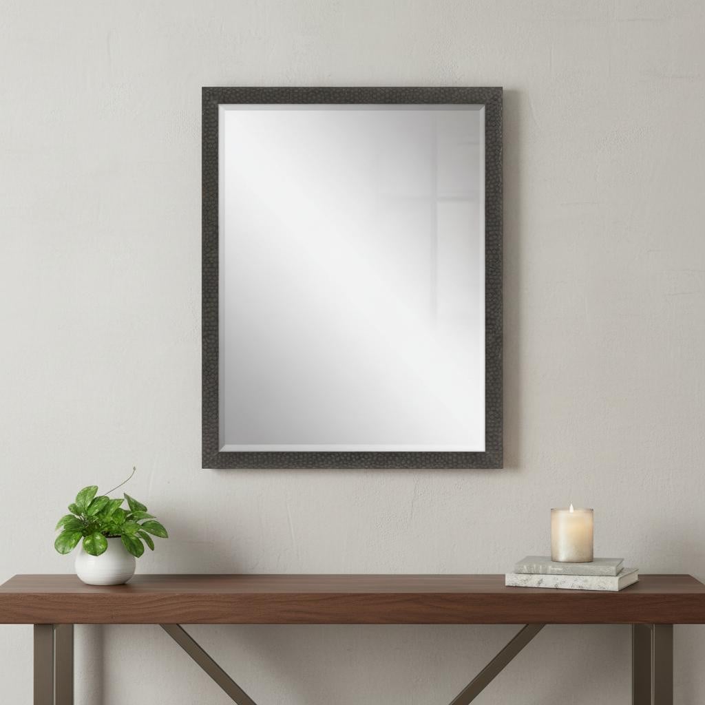 632829 43 in. Dark Brown Solid Wood Framed Accent Mirror