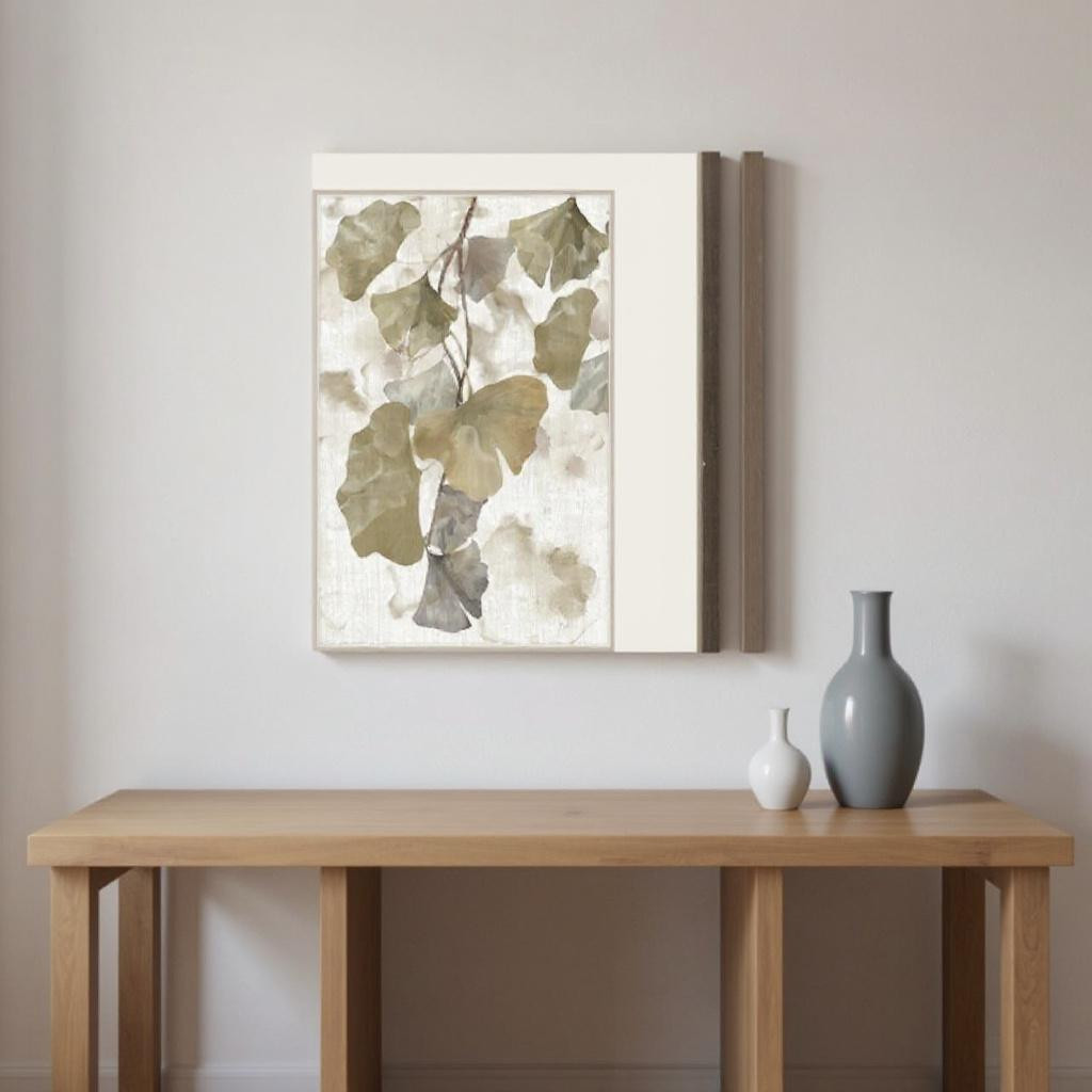 649157 Gingko Accent Silver Framed Wall Art, Set of 2