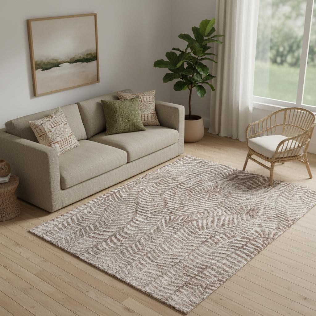 722081 5 x 8 ft. Taupe & Tan Animal Print Rectangle Area Rug