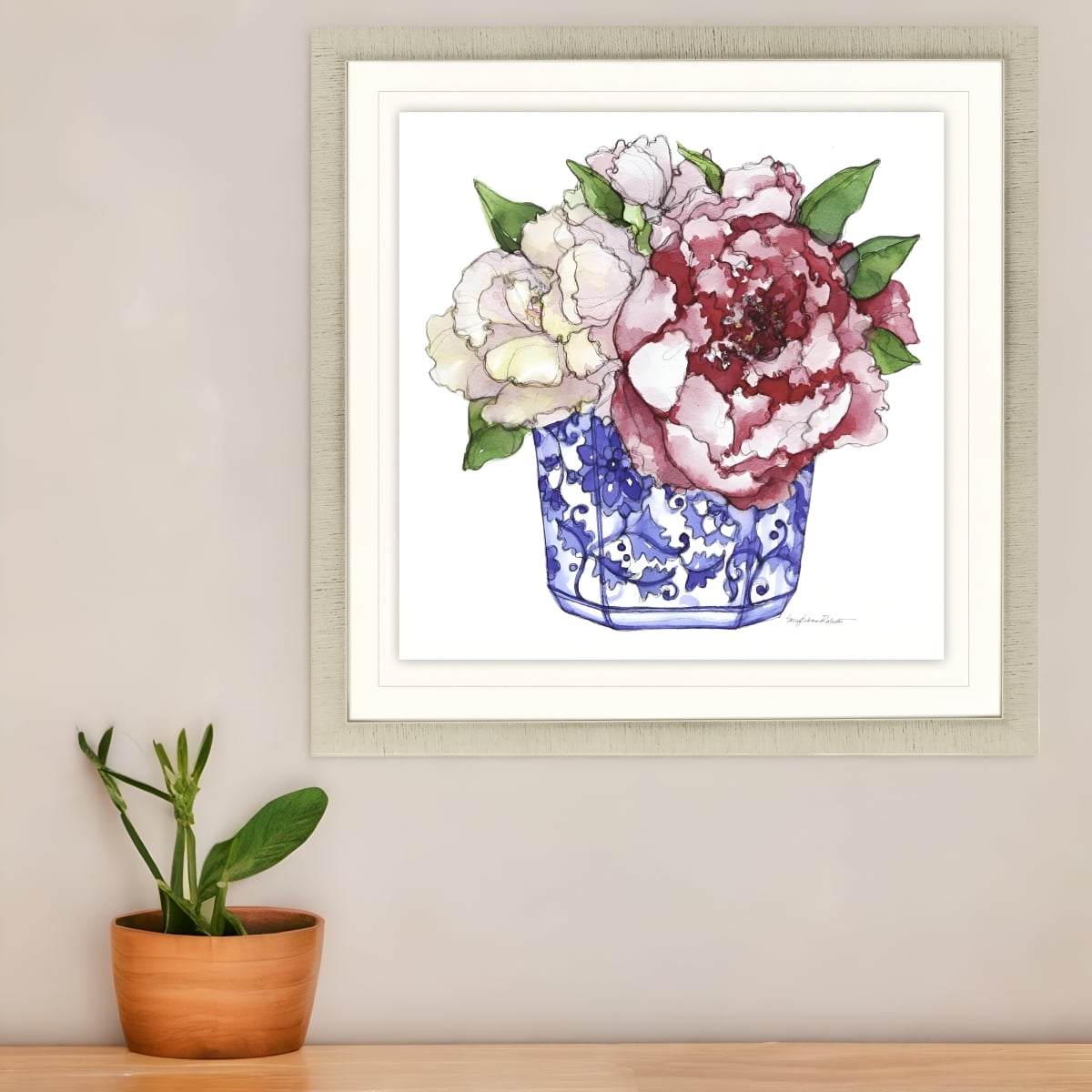 525364 Pretty Petals IV Gold Framed Print Wall Art