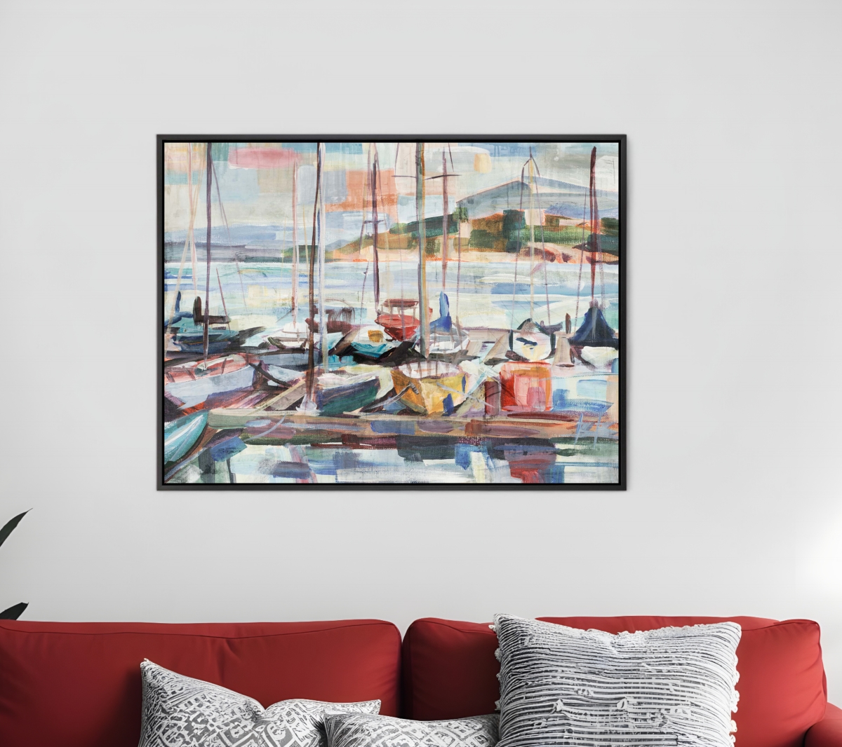 525742 Leschi Evening Black Floater Frame Print Wall Art