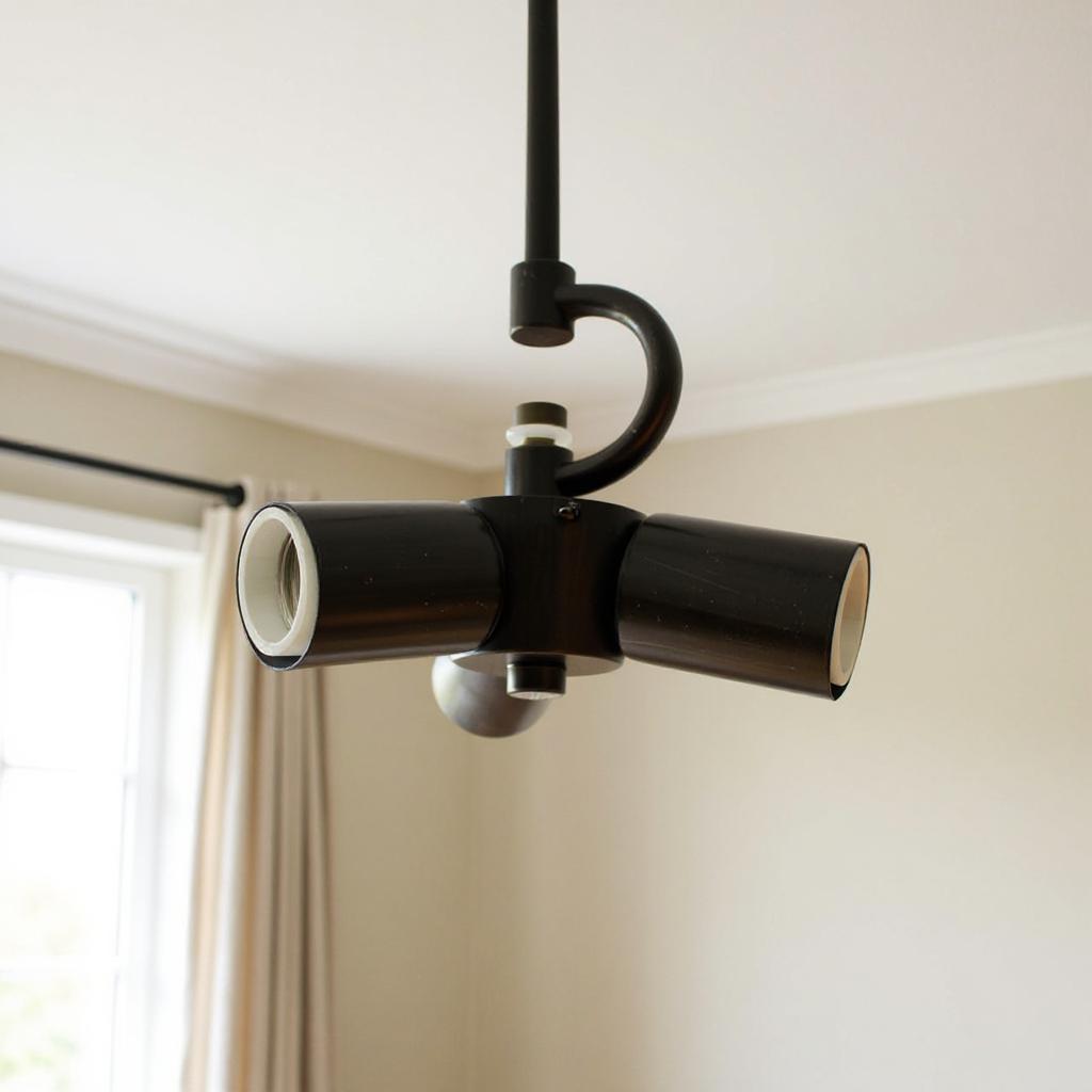 492043 Bronze Bulb Three Light Metal Chandelier