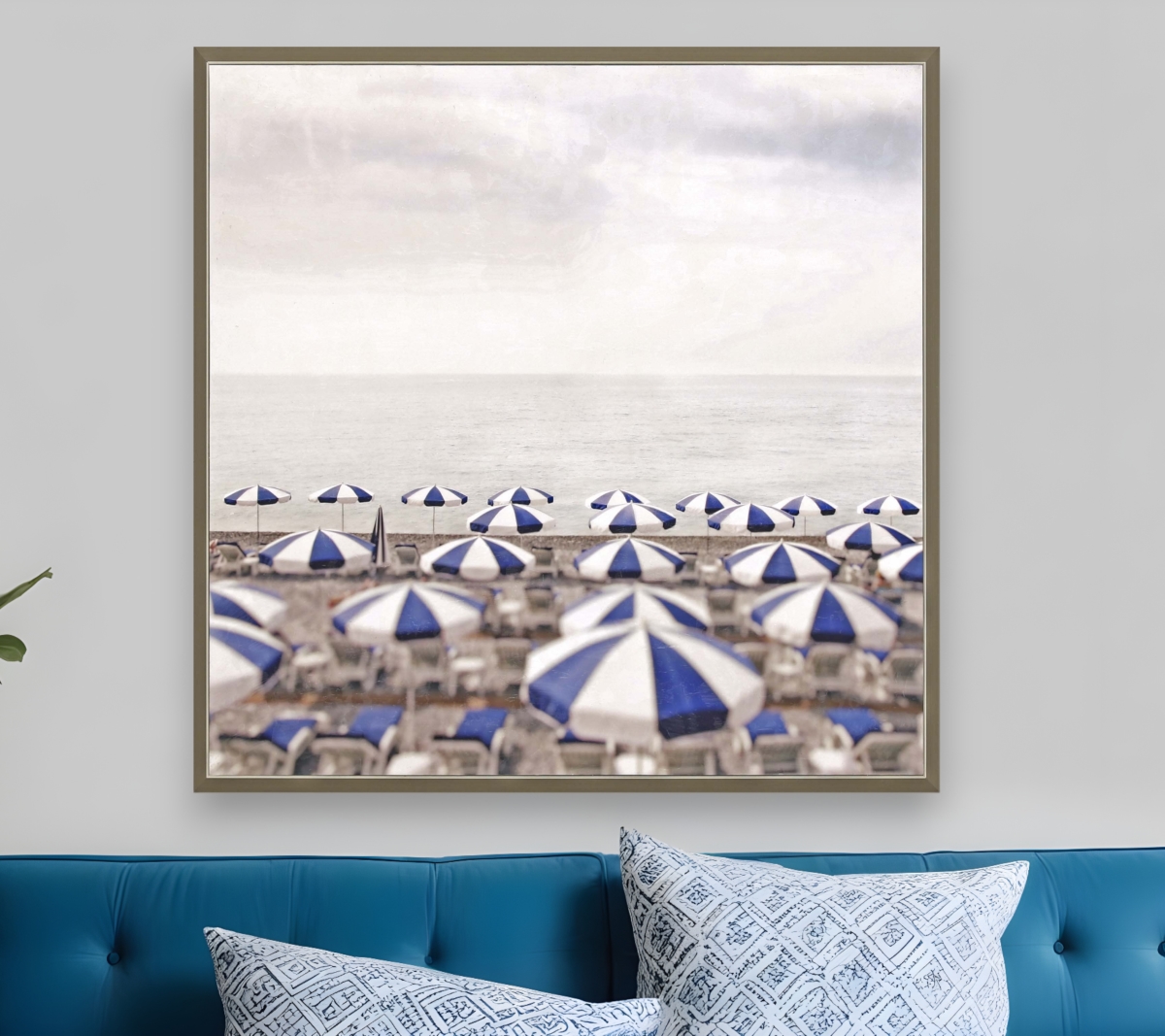 416833 Seaside Silver Framed Print Wall Art